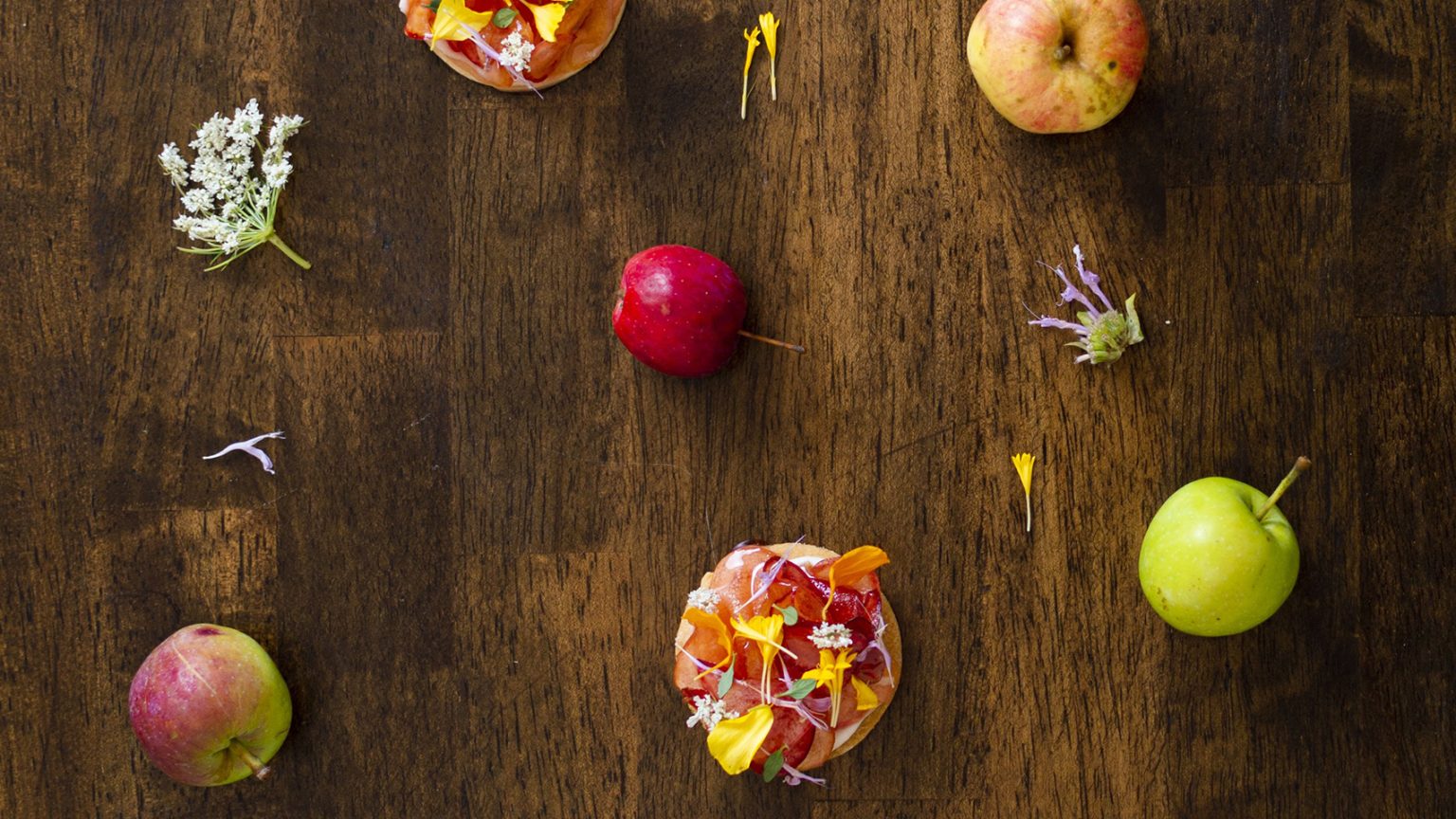 Lindera Farms' Candied Crab Apple Tart with Goat Milk Buttercream