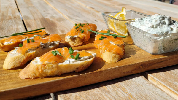 Salmon and Chèvre Canapés | FireFly Farms Salmon and Chèvre Canapés | FireFly Farms